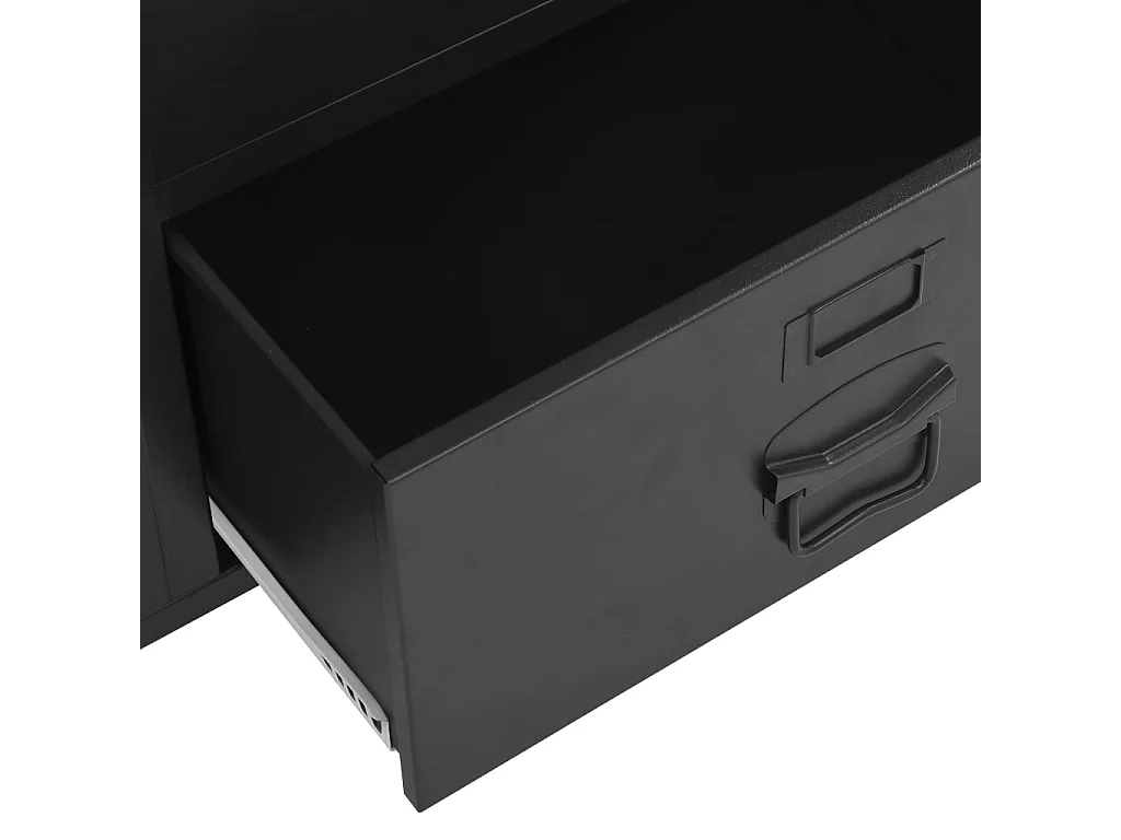 Roupeiro industrial 90x40x140 cm aço preto