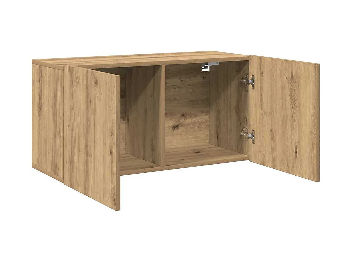 Tv-meubel wandgemonteerd 80x30x41 cm artisanaal eikenkleurig