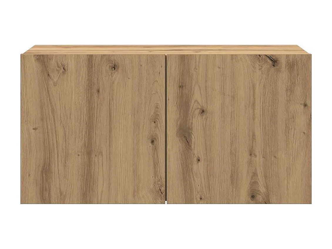 Tv-meubel wandgemonteerd 80x30x41 cm artisanaal eikenkleurig