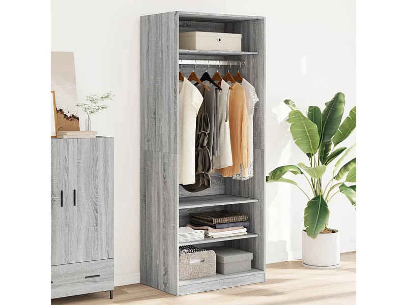 Garde-robe sonoma gris 80x50x200 cm bois d'ingénierie