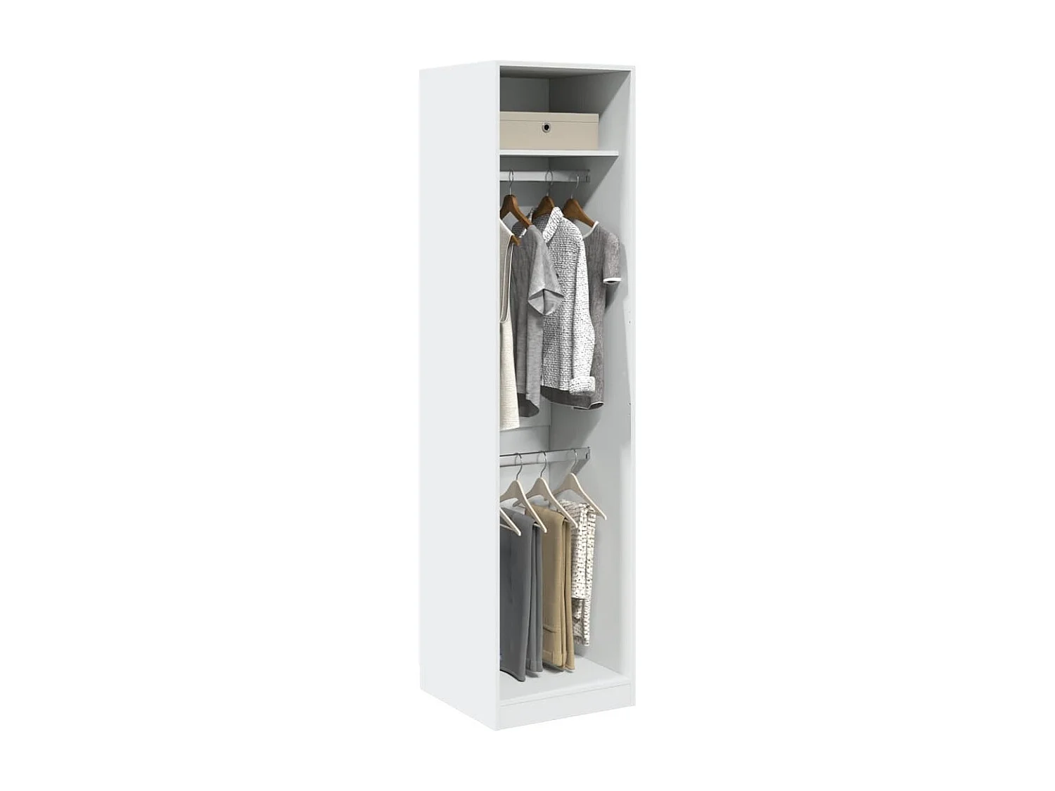 Armadio Bianco 50x50x200 cm in Legno Multistrato