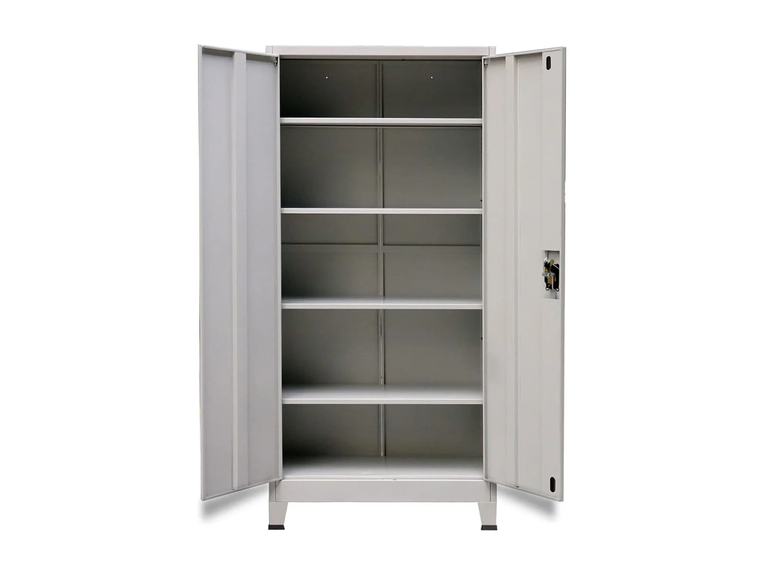 Armoire de bureau avec 2 portes Acier 90 x 40 x 180 cm Gris