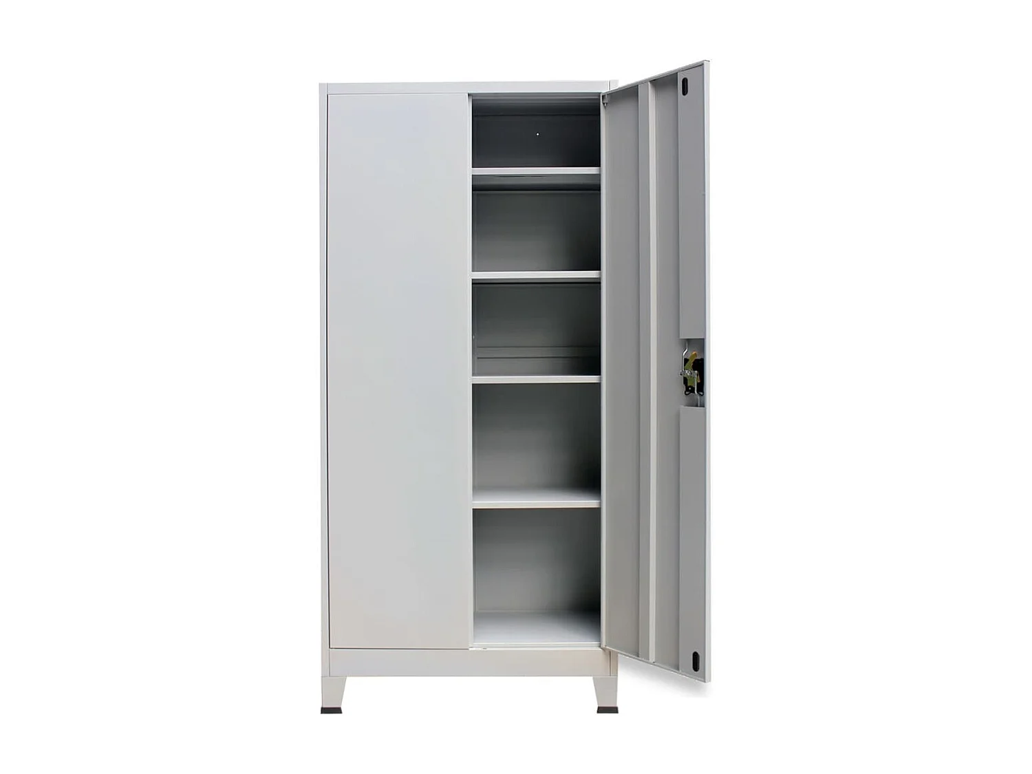 Armoire de bureau avec 2 portes Acier 90 x 40 x 180 cm Gris