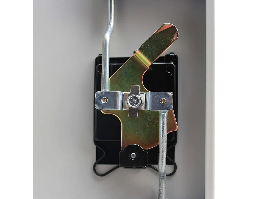 Armoire de bureau avec 2 portes Acier 90 x 40 x 180 cm Gris