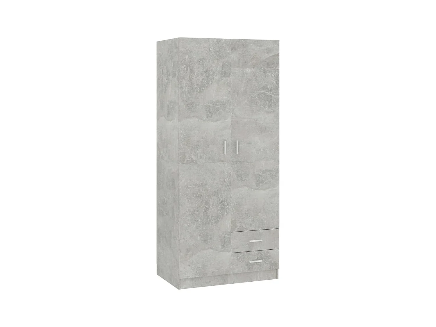 Kledingkast 80x52x180 cm bewerkt hout betongrijs