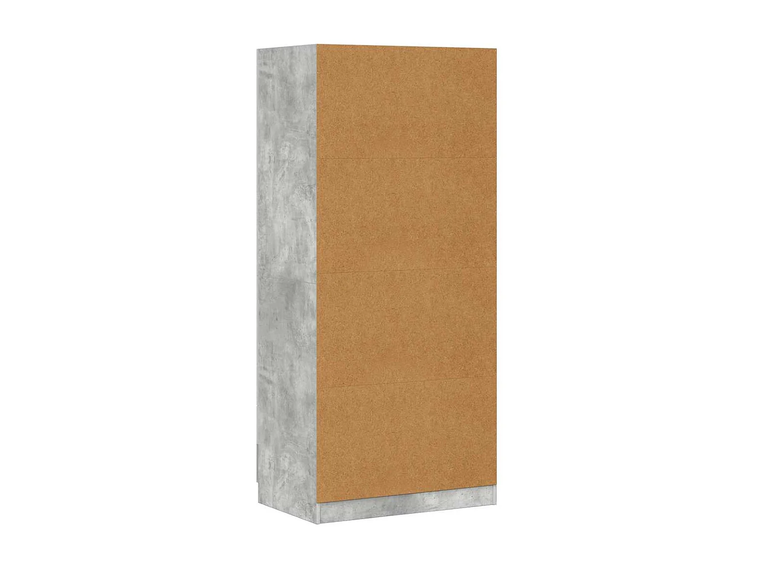 Kleiderschrank Betongrau 80x52x180 cm Holzwerkstoff