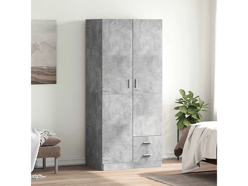 Garde-robe Gris béton 80x52x180 cm Aggloméré