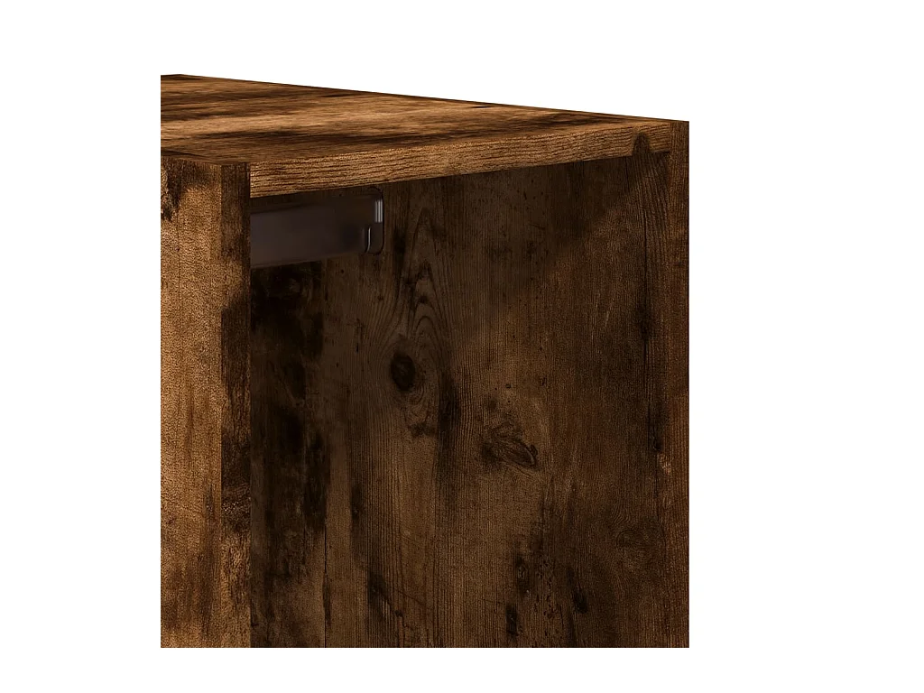 Kledingkast 30x50x200 cm bewerkt hout gerookt eikenkleurig