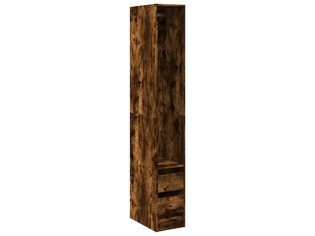 Armadio Rovere Fumo 30x50x200 cm in Legno Multistrato