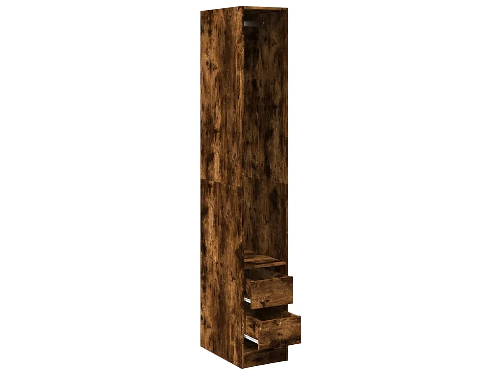 Armadio Rovere Fumo 30x50x200 cm in Legno Multistrato