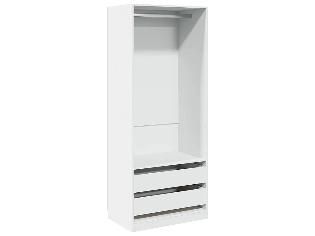Garde-robe blanc 80x50x200 cm bois d'ingénierie