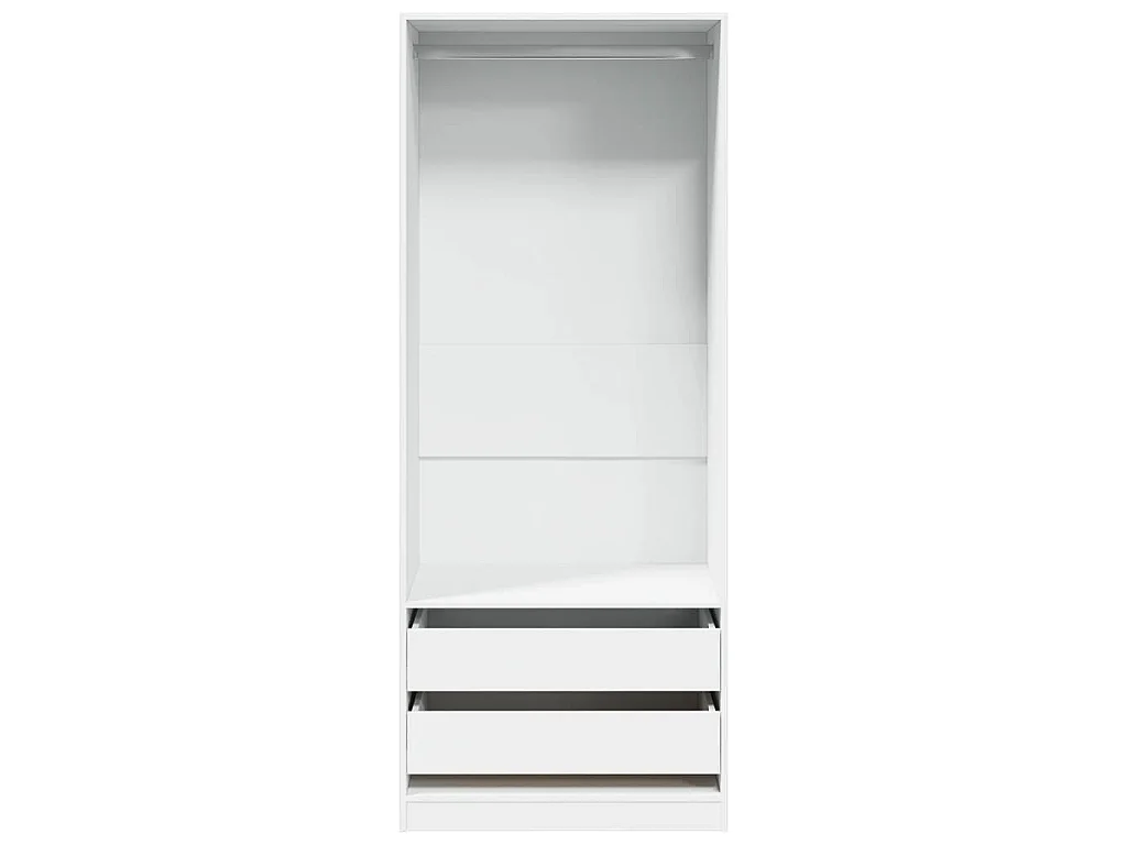 Garde-robe blanc 80x50x200 cm bois d'ingénierie