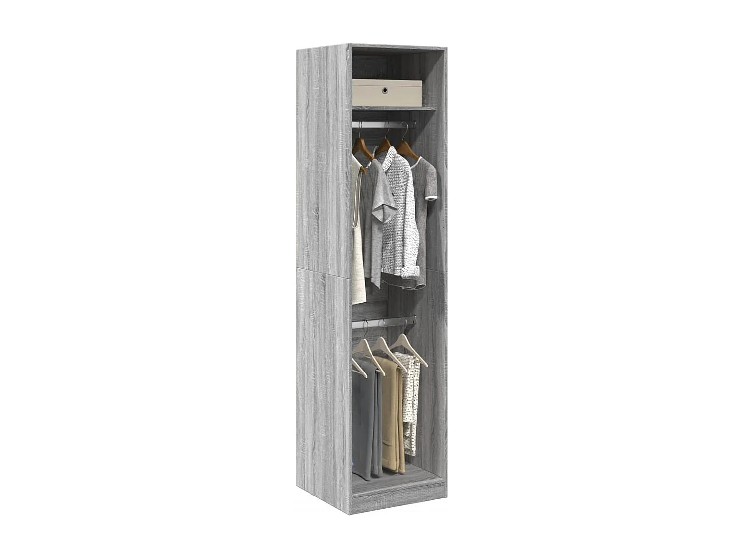Armadio Grigio Sonoma 50x50x200 cm in Legno Multistrato