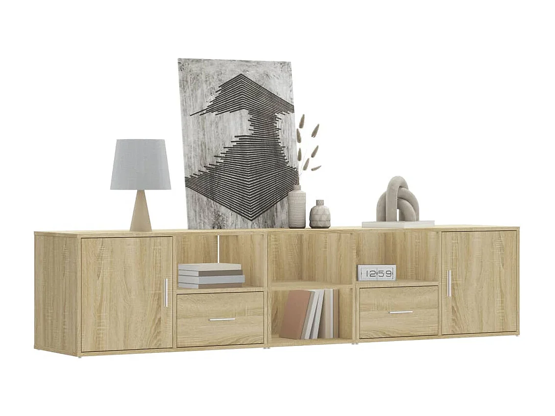 Hoekkast 200x40x45 cm bewerkt hout sonoma eikenkleurig