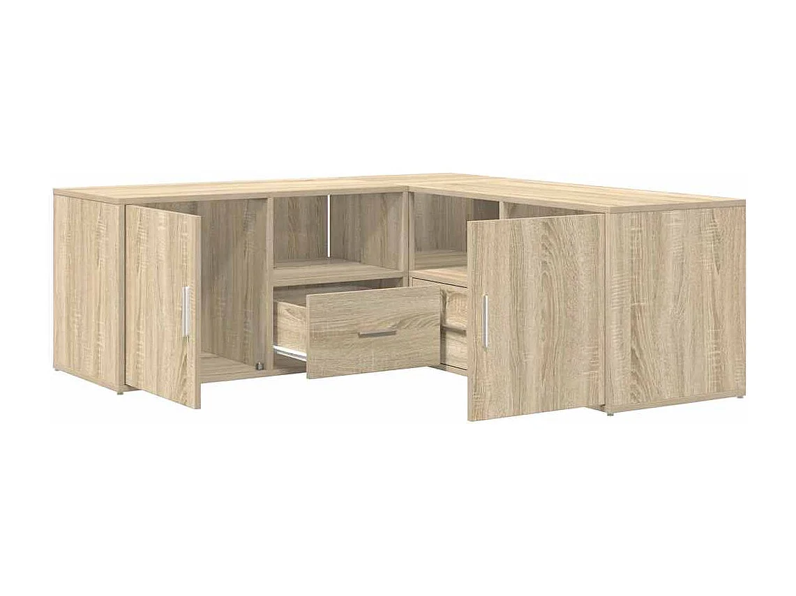 Hoekkast 200x40x45 cm bewerkt hout sonoma eikenkleurig