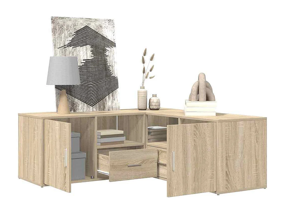 Eckregal Sonoma-Eiche 200x40x45 cm Holzwerkstoff