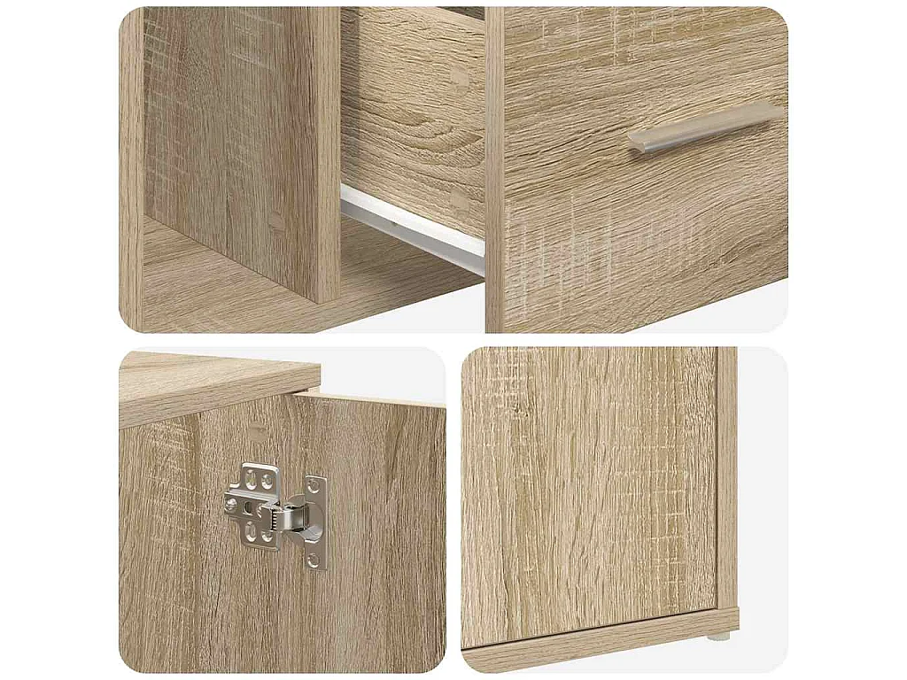 Mueble de esquina madera ingeniería roble Sonoma 200x40x45 cm