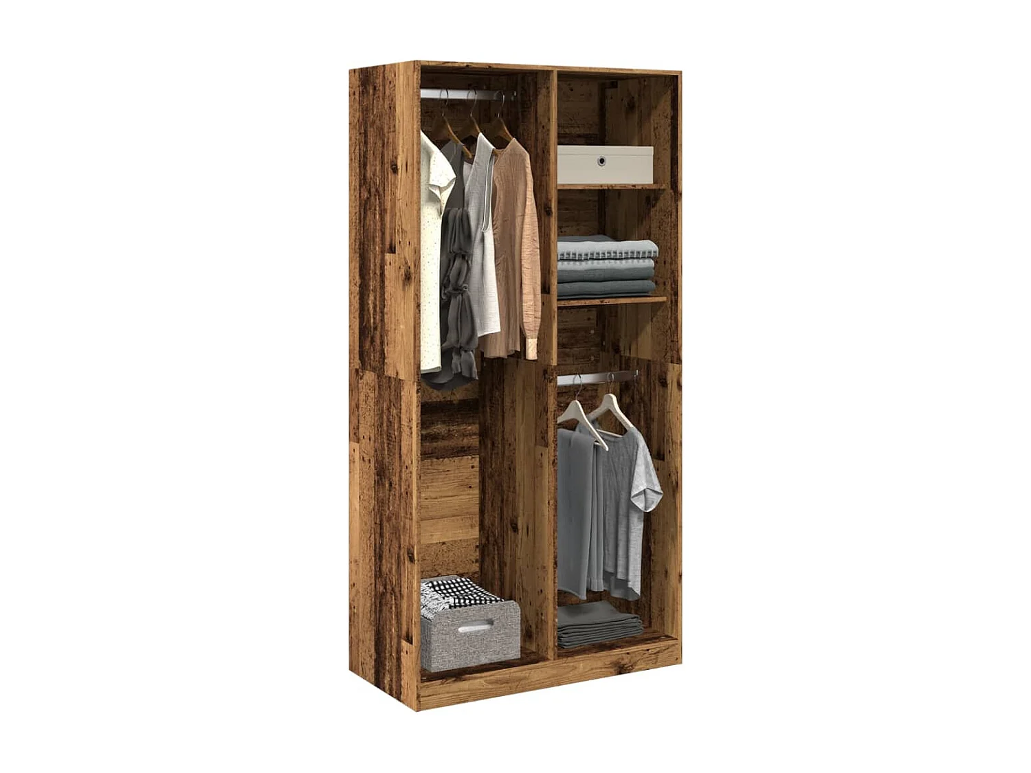 Roupeiro 100x50x200 cm derivados de madeira madeira velha