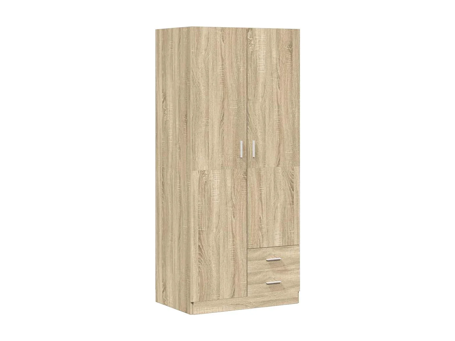 Kledingkast 80x52x180 cm bewerkt hout sonoma eikenkleurig
