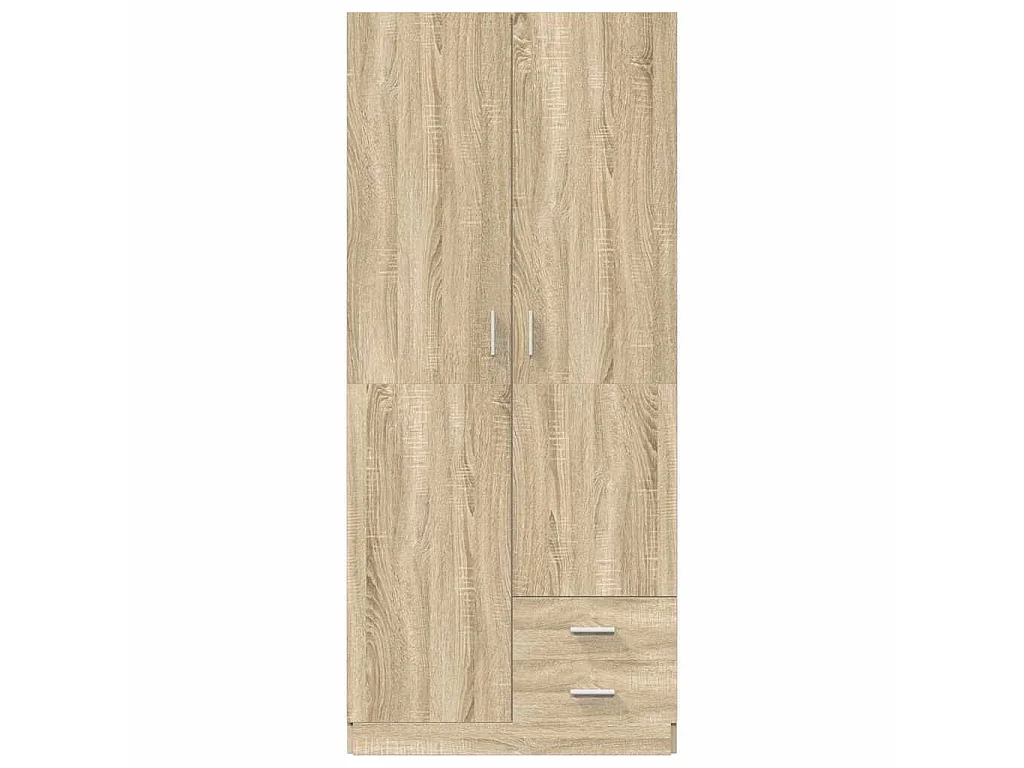 Kledingkast 80x52x180 cm bewerkt hout sonoma eikenkleurig