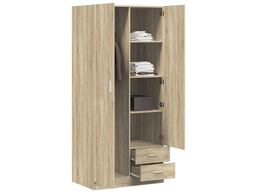 Garde-robe Chêne sonoma 80x52x180 cm Aggloméré