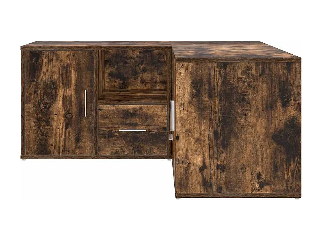 Armoire d'angle chêne fumé 160x40x45 cm bois d'ingénierie