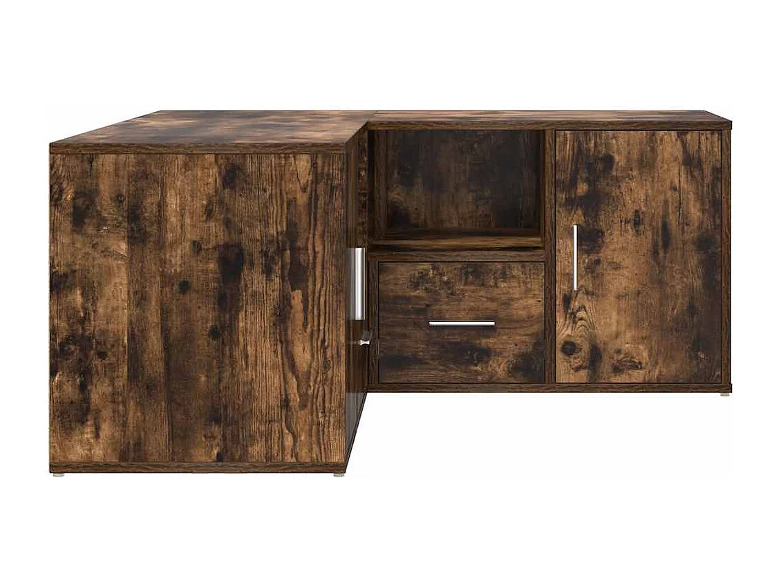 Armoire d'angle chêne fumé 160x40x45 cm bois d'ingénierie