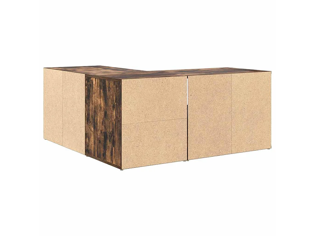 Armoire d'angle chêne fumé 160x40x45 cm bois d'ingénierie