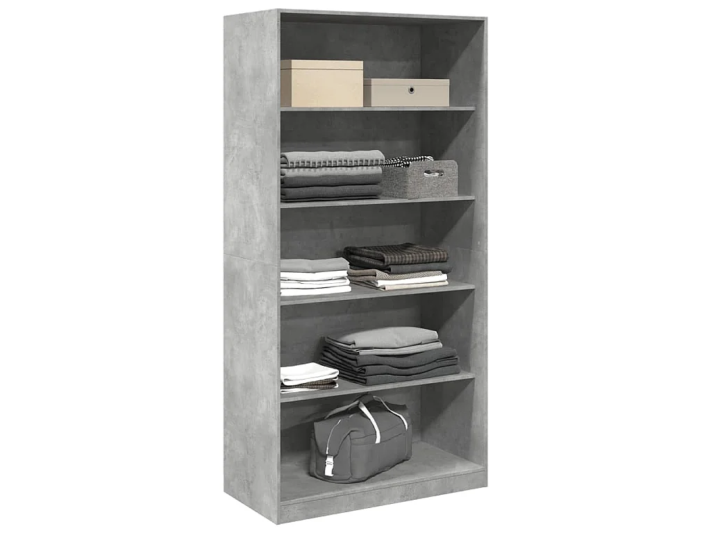 Garde-robe Gris béton 100x50x200 cm Aggloméré