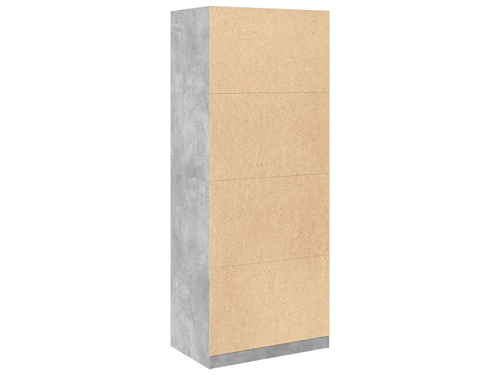 Armadio Grigio Cemento 80x50x200 cm in Legno Multistrato