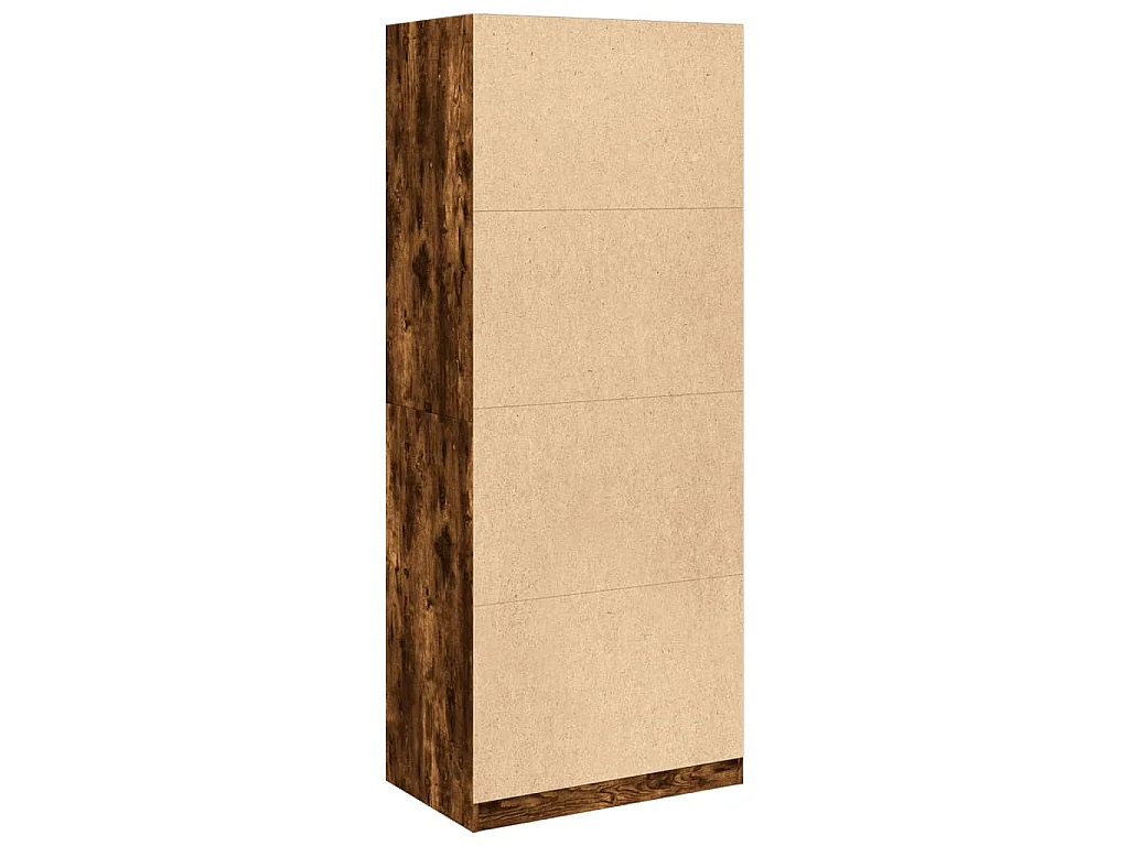 Garde-robe chêne fumé 80x50x200 cm bois d'ingénierie