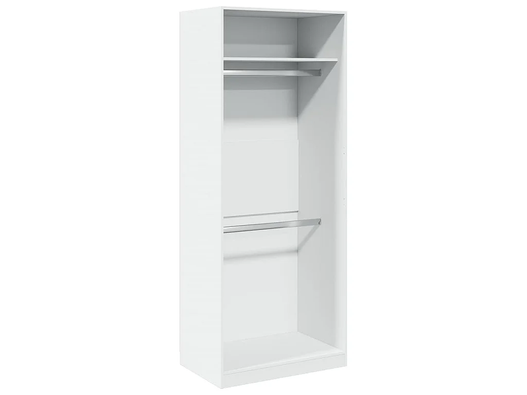 Garde-robe blanc 80x50x200 cm bois d'ingénierie