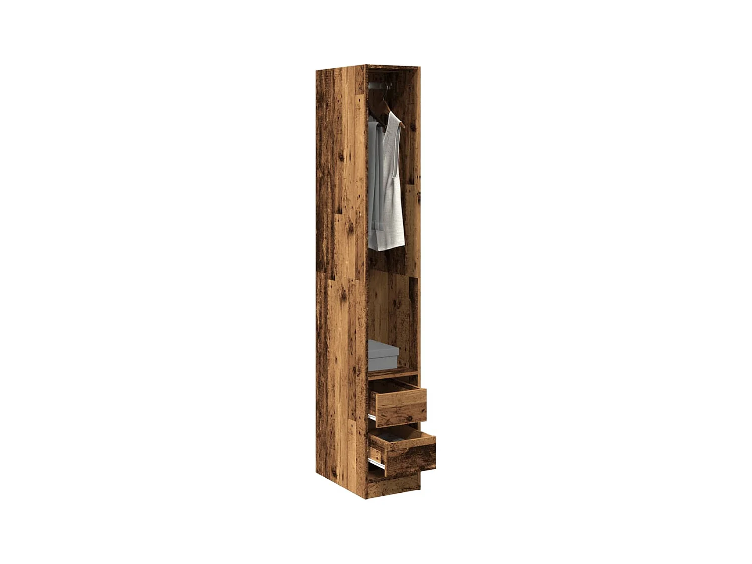 Kleiderschrank Altholz-Optik 30x50x200 cm Holzwerkstoff