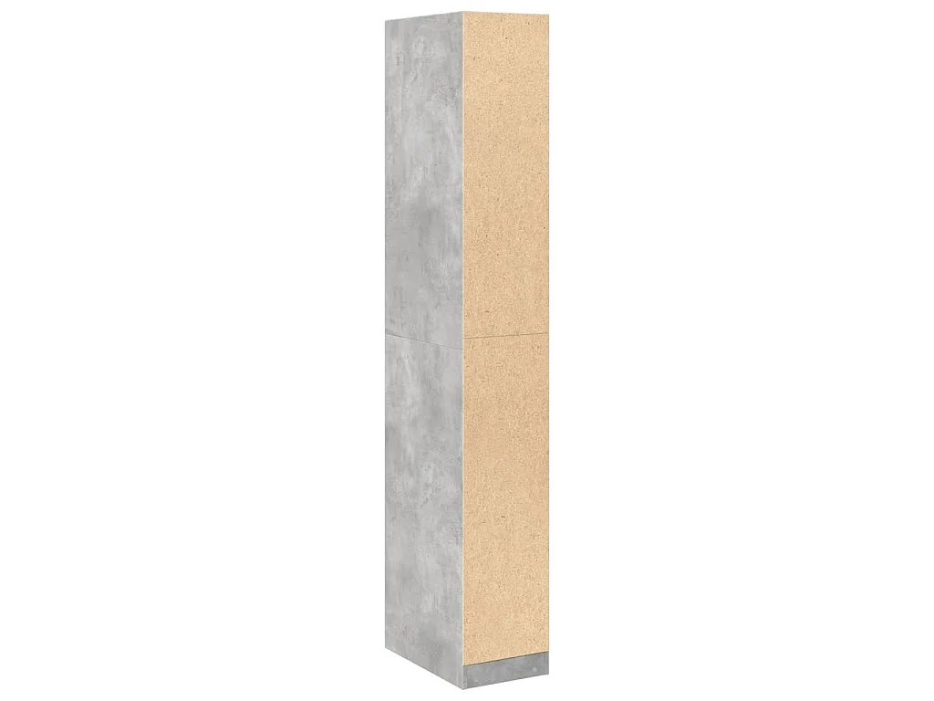Armadio Grigio Cemento 30x50x200 cm in Legno Multistrato