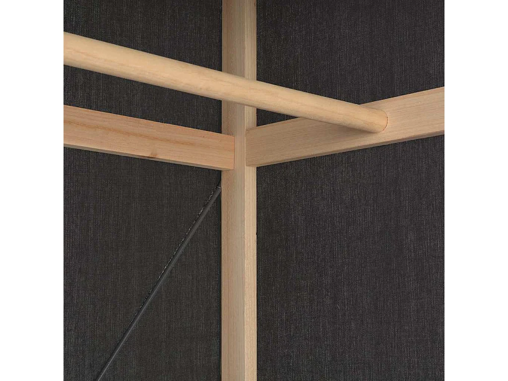 Kleiderschrank Grau 79 x 40 x 170 cm Stoff