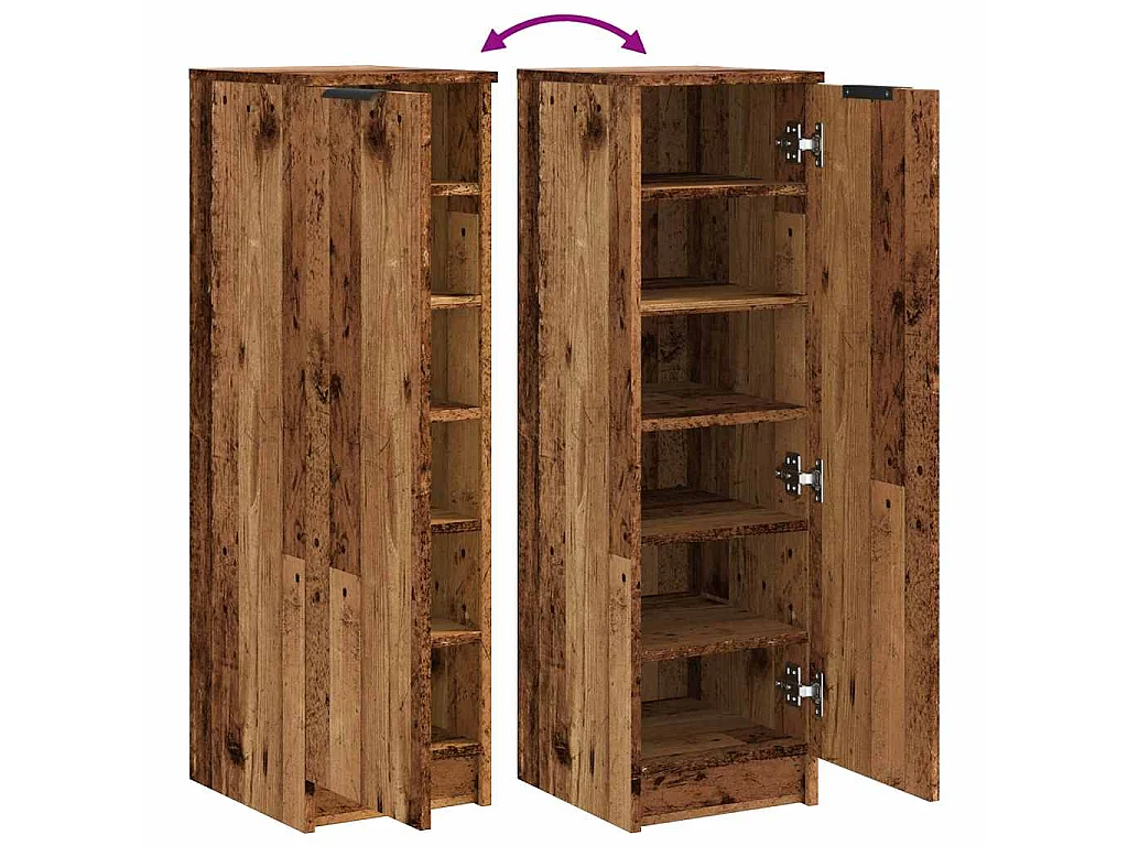 Scarpiera Legno Antico 29,5x35x100,5 cm in Truciolato
