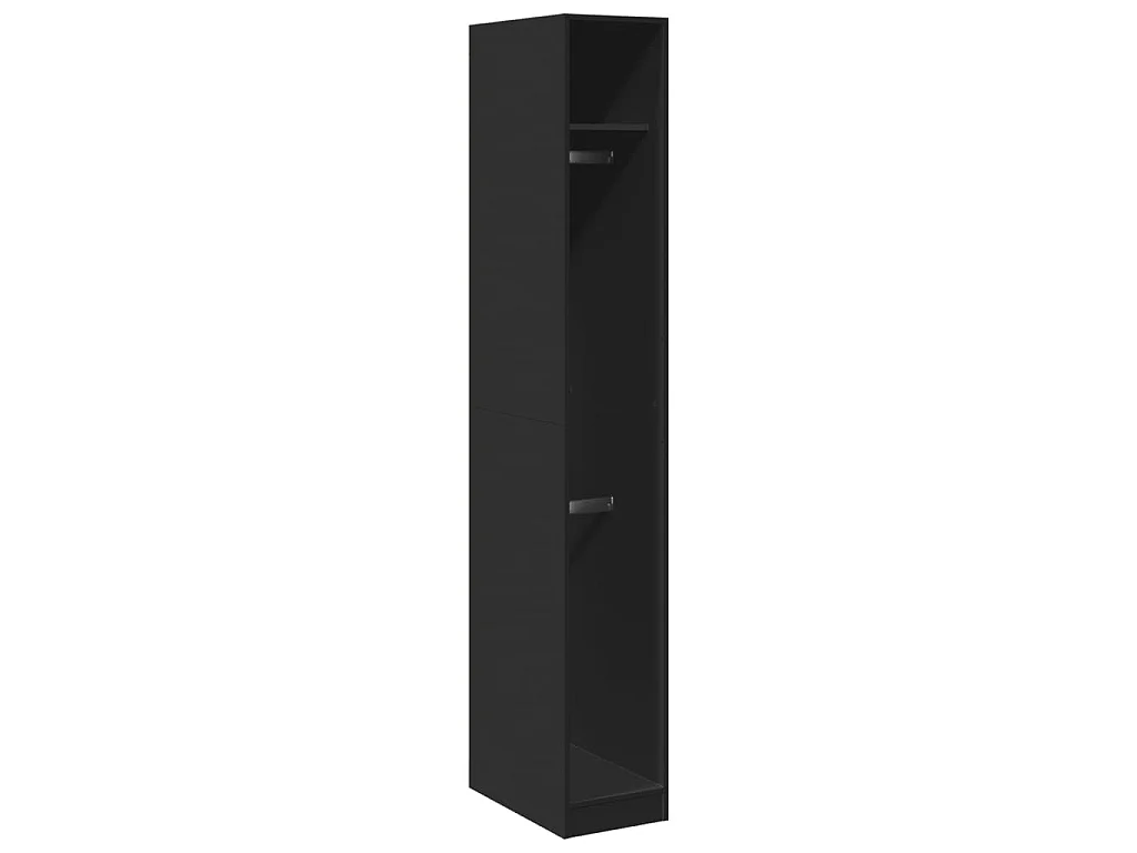 Armadio Nero 30x50x200 cm in Legno Multistrato