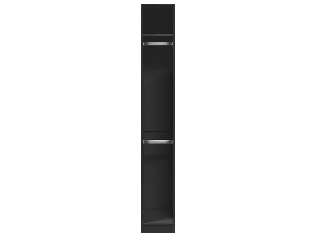 Armadio Nero 30x50x200 cm in Legno Multistrato