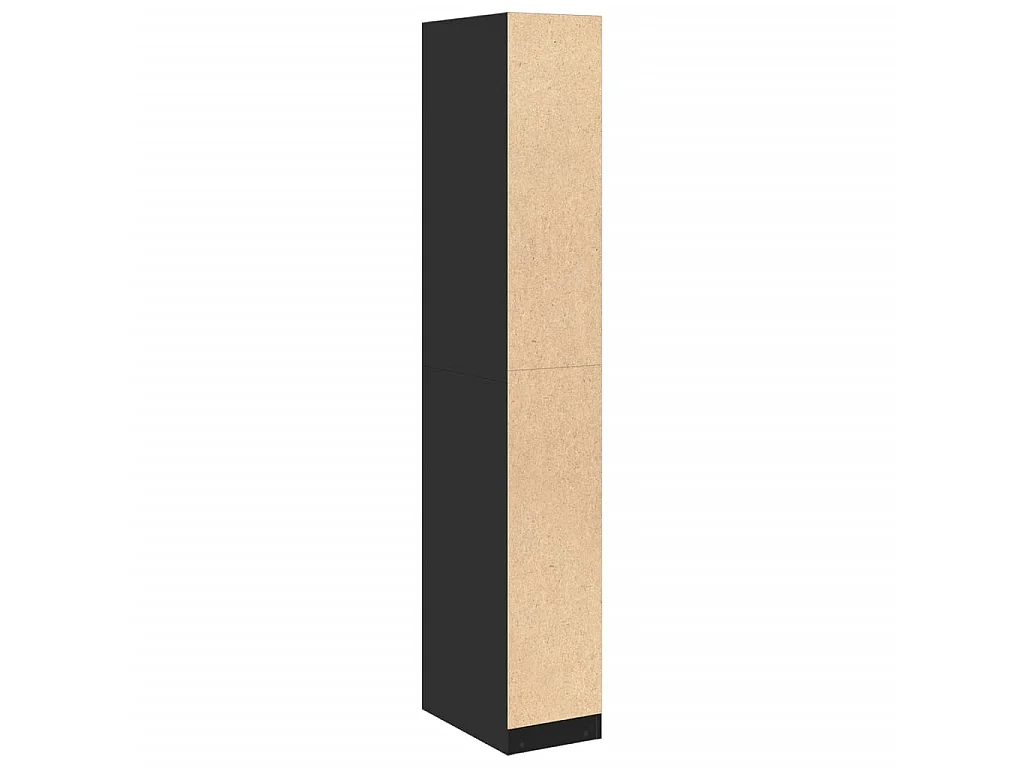 Armadio Nero 30x50x200 cm in Legno Multistrato