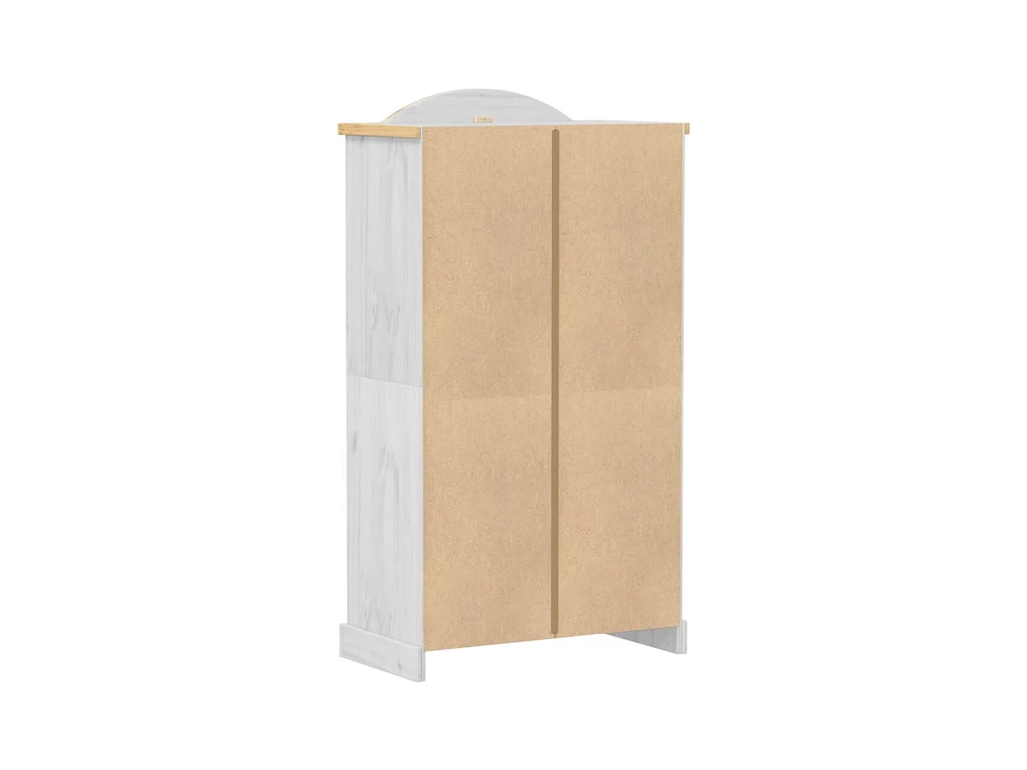 Kleiderschrank Corona Weiß 102x52x186 cm Massivholz Kiefer