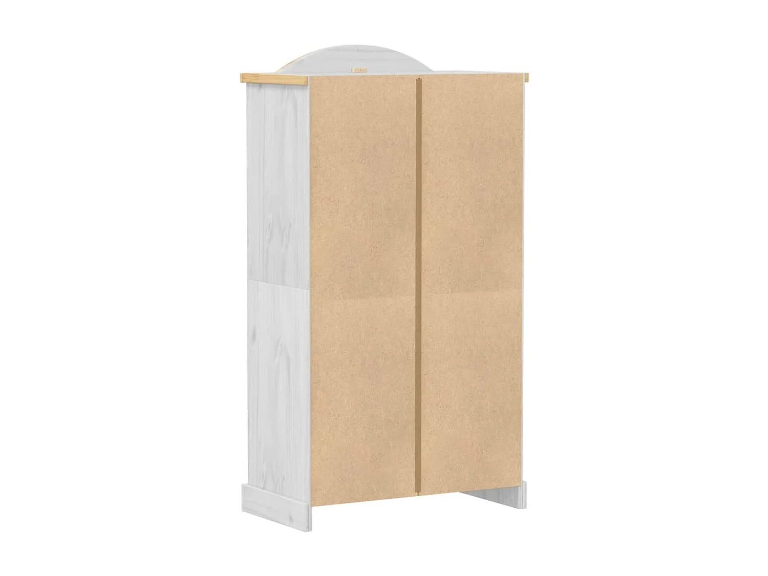 Armadio Corona Bianco 102x52x186 cm in Legno Massello di Pino
