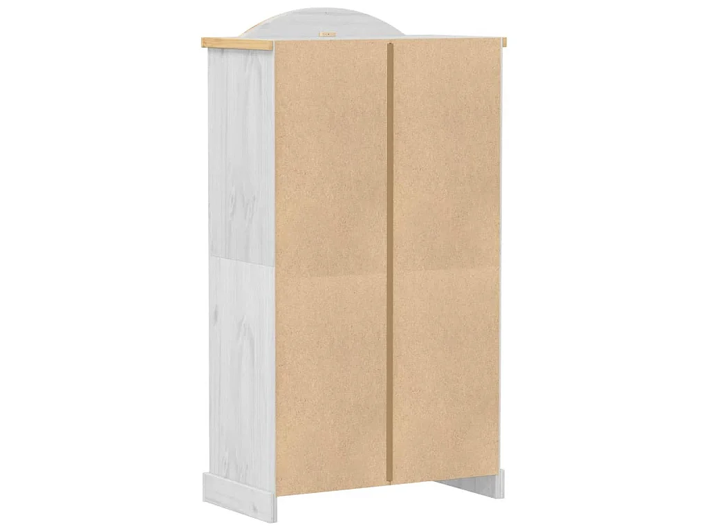 Garde-robe Corona blanc 102x52x186 cm bois de pin massif