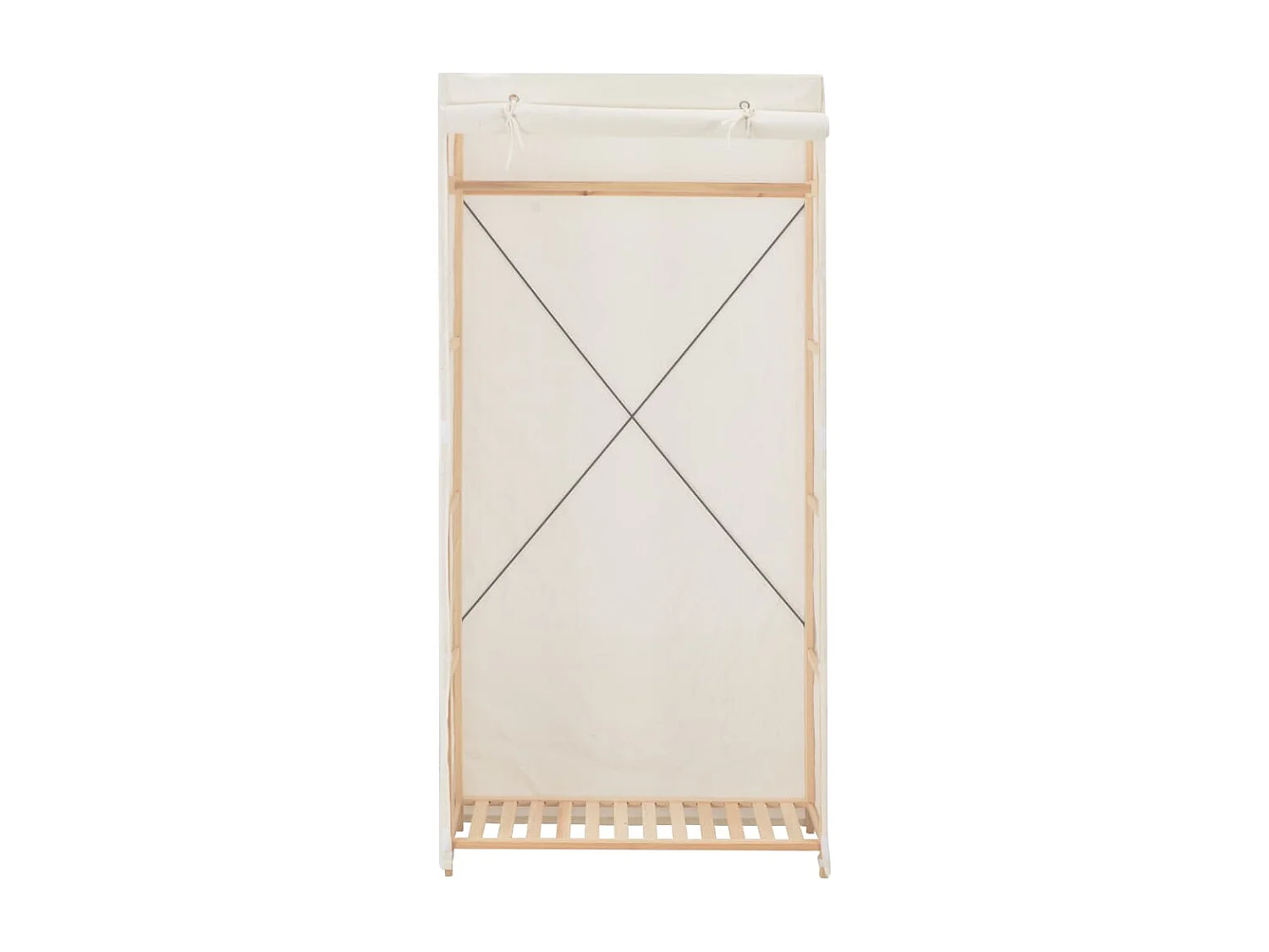 Garde-robe Blanc 79 x 40 x 170 cm Tissu