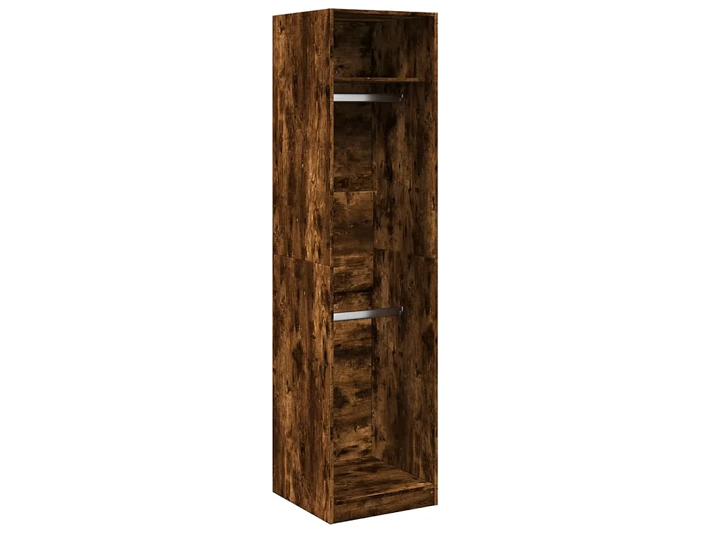 Garde-robe chêne fumé 50x50x200 cm bois d'ingénierie