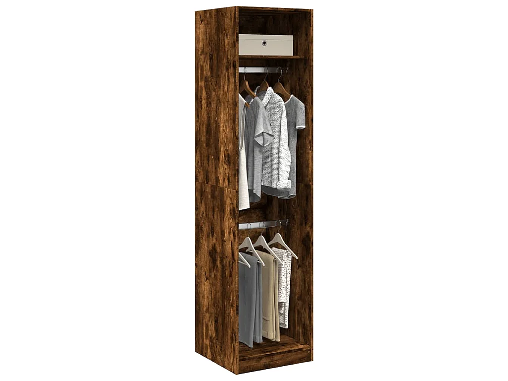 Garde-robe chêne fumé 50x50x200 cm bois d'ingénierie