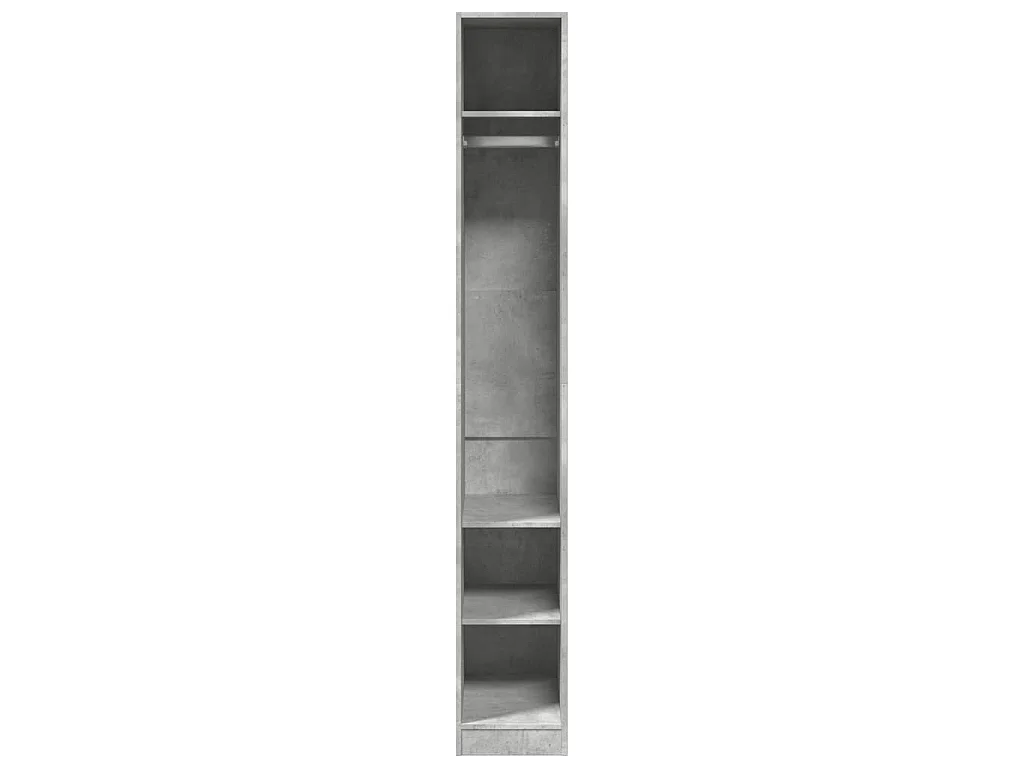 Armadio Grigio Cemento 30x50x200 cm in Legno Multistrato