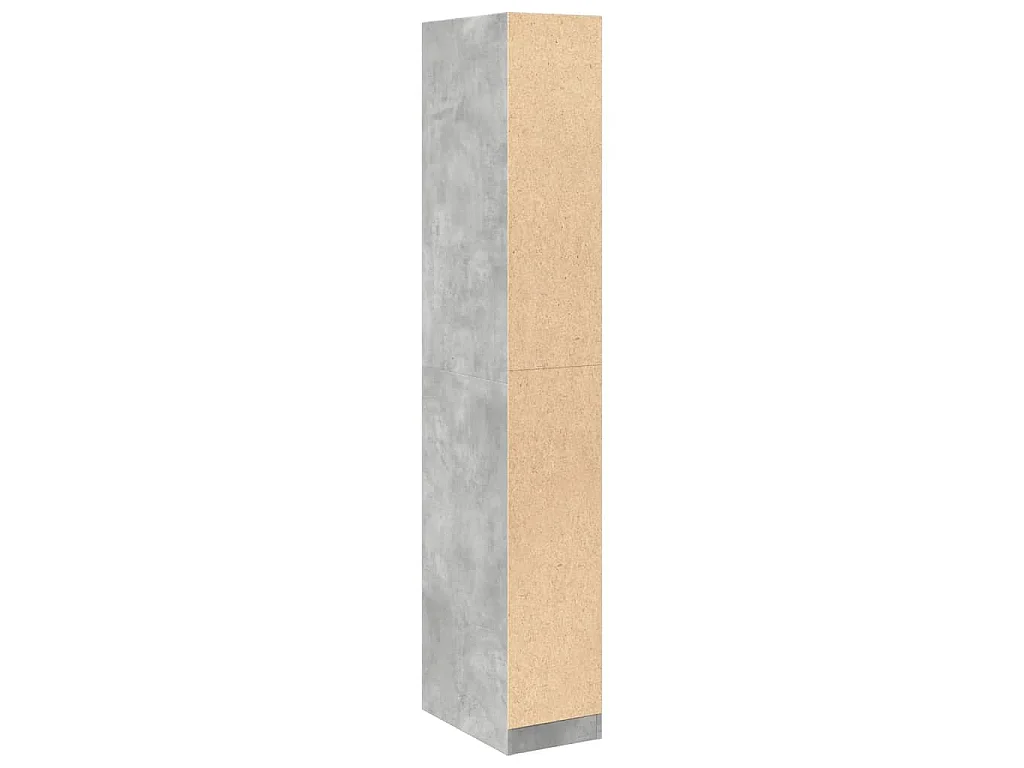 Armadio Grigio Cemento 30x50x200 cm in Legno Multistrato