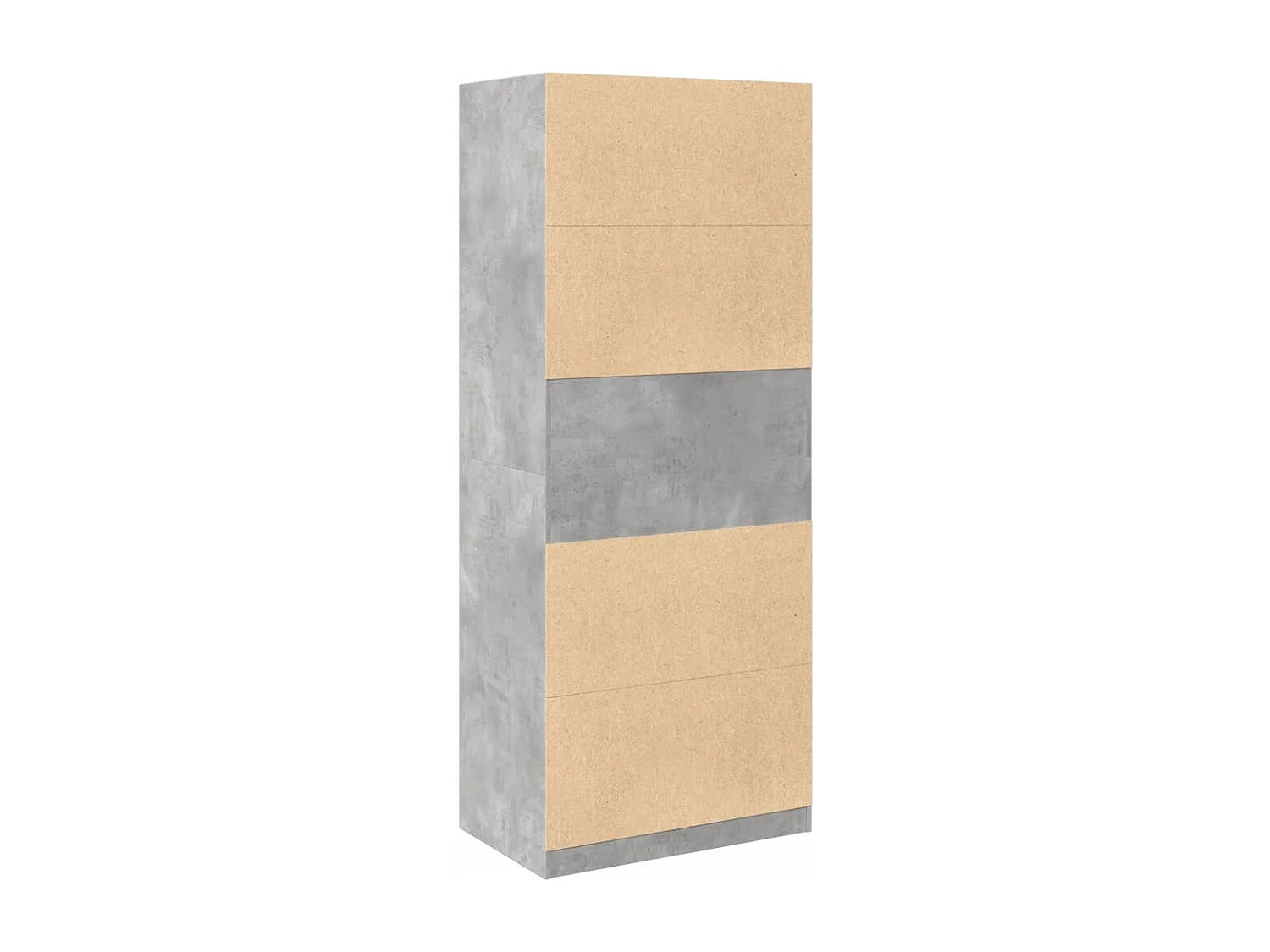 Garde-robe gris béton 80x50x200 cm bois d'ingénierie