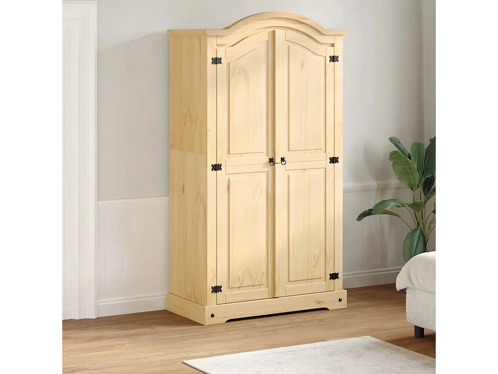 Armadio Corona 102x52x186 cm in Legno Massello di Pino