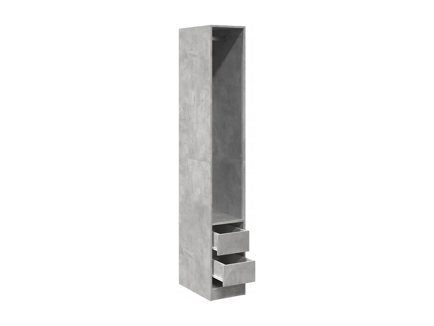 Armadio Grigio Cemento 30x50x200 cm in Legno Multistrato